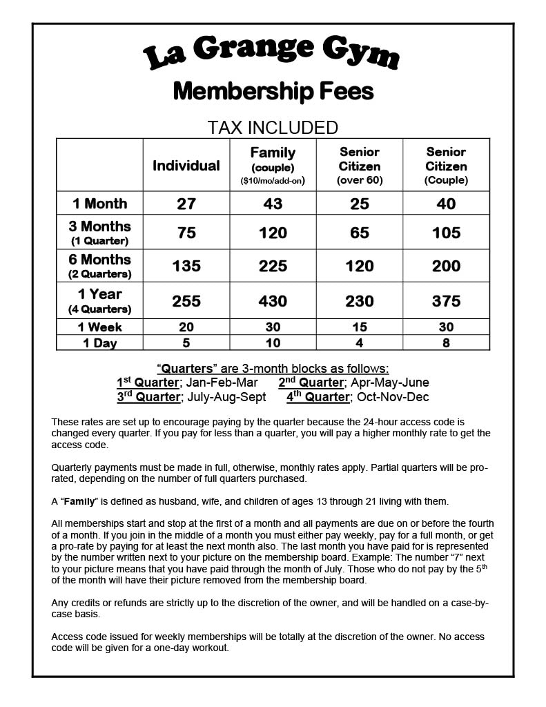 Fitness Forever Gym Fees